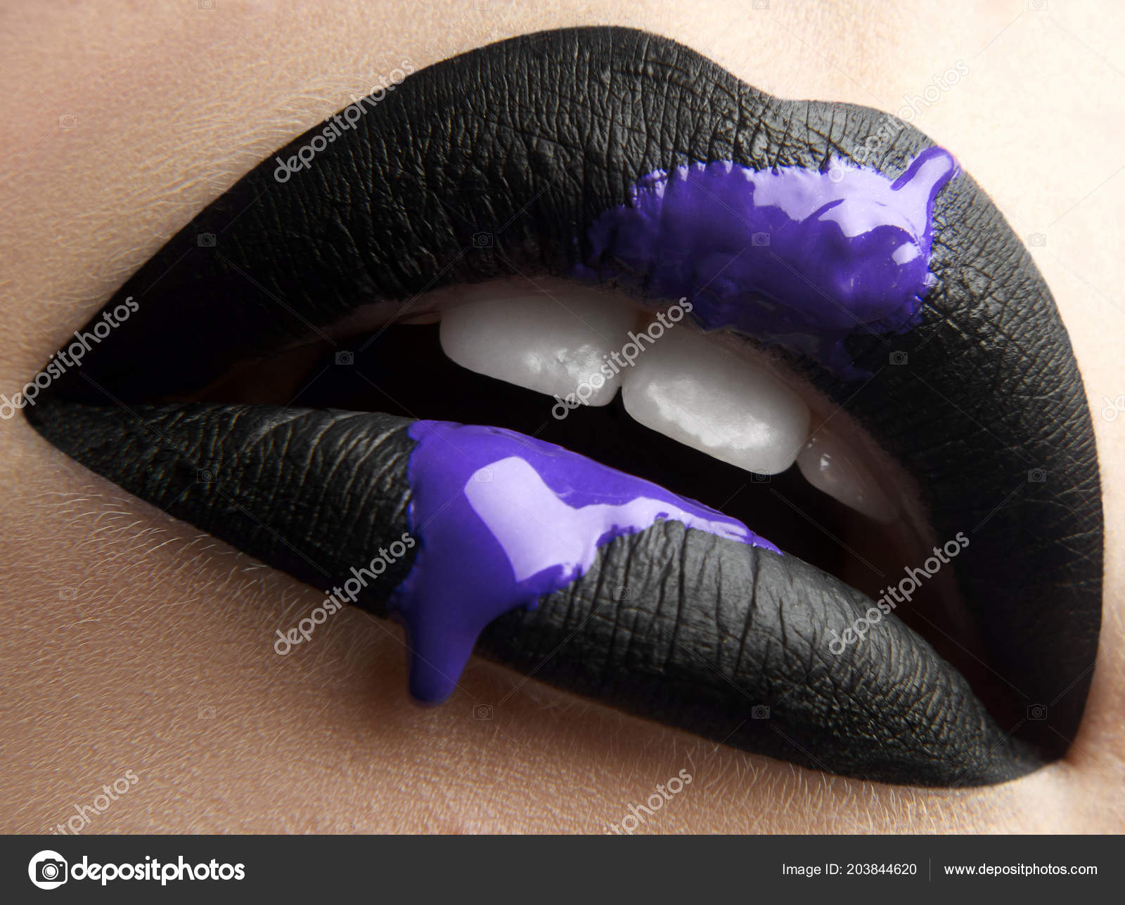 purple black lipstick