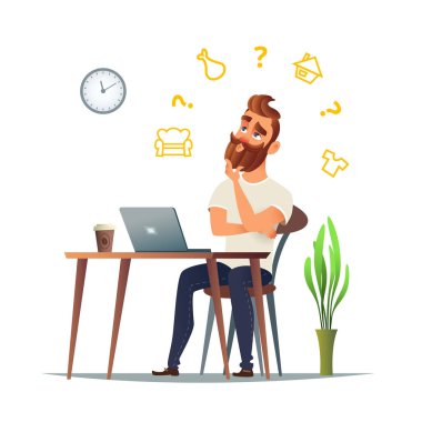 Adam ne onun online mağazada satmaya hakkında düşünüyor. Giyim, Emlak, gıda veya mobilya gibi farklı bir niş.