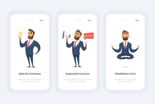 Modèle d'interface utilisateur d'entreprise pour site Web ou application mobile. — Image vectorielle