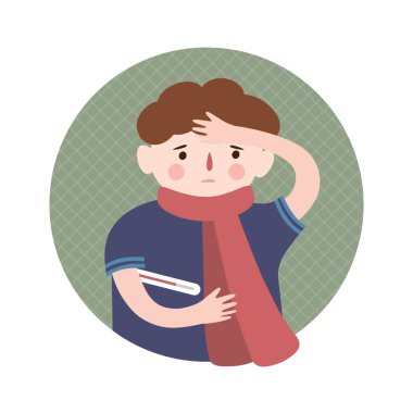 Bir çocuk ve soğuk algınlığı, virüs, grip..