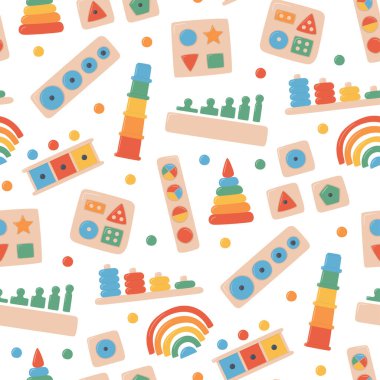 Çocuklar Montessori oyunları için tahta oyuncaklar. Anaokulu çocukları için eğitim mantığı oyuncakları.