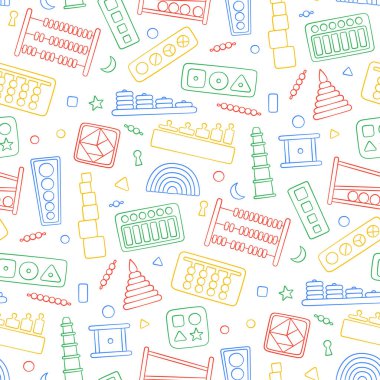 Montessori oyunları için el yapımı çocuk oyuncakları. Anaokulu çocukları için eğitim mantığı oyuncakları.