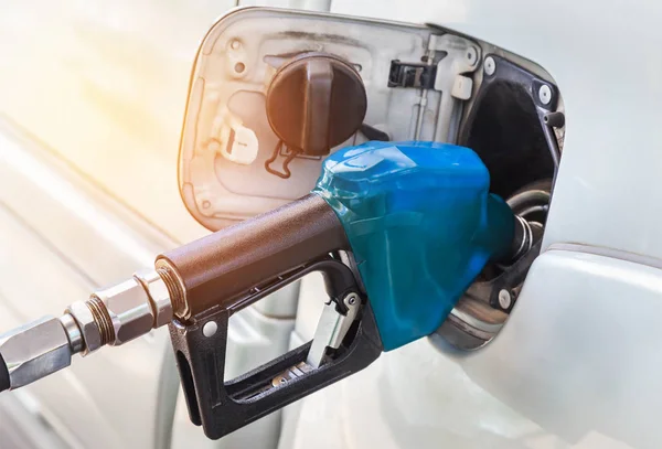 Fuel Nozzle Car Gas Service Station — Stock Photo, Image