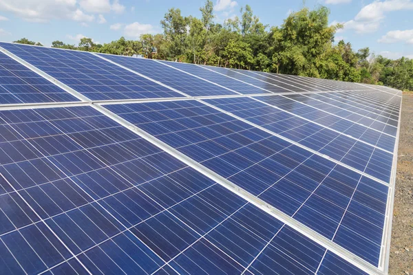 Close Rows Array Polycrystalline Silicon Solar Cells Photovoltaic Cells Solar — Stock Photo, Image