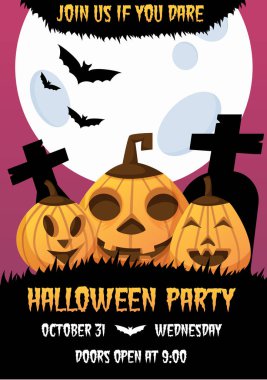 Mutlu Cadılar Bayramı daveti poster.