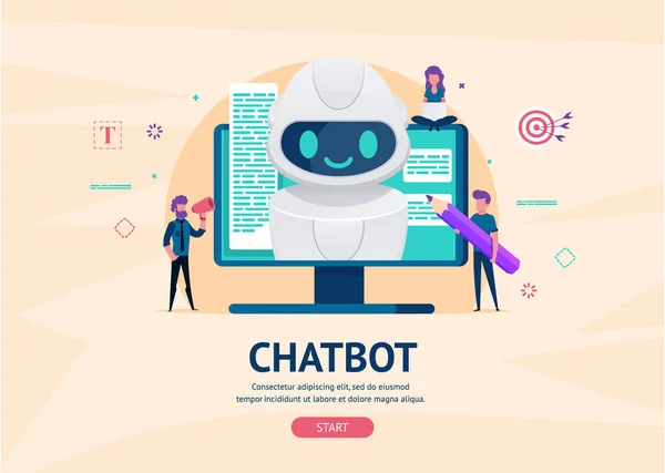 Chatbot future concept. — Stock vektor