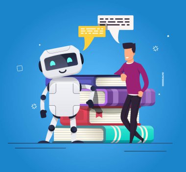 İnsan vs robot konsepti.