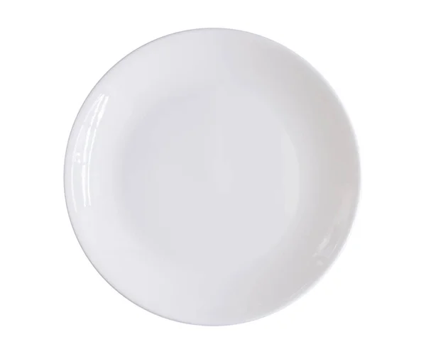 Isolated White Ceramic Plate White Background — Stock Photo, Image