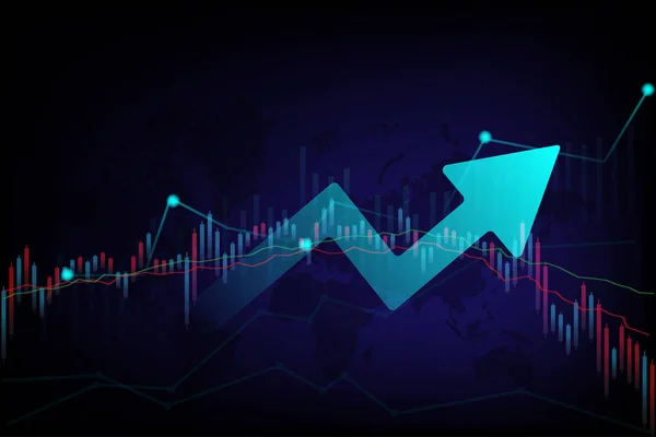 Économie Marché Boursier Business Financial Background Concept Illustration Vectorielle — Image vectorielle