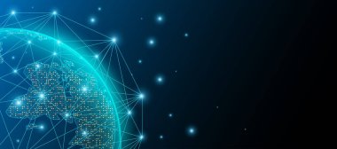 Soyut teknoloji mavi arka plan. Vektör illüstrasyon tasarımı.