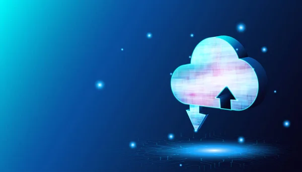 Cloud Datenbank Technologie Hintergrund Moderne Sicherheit Und Schnelle Nutzung Der — Stockvektor