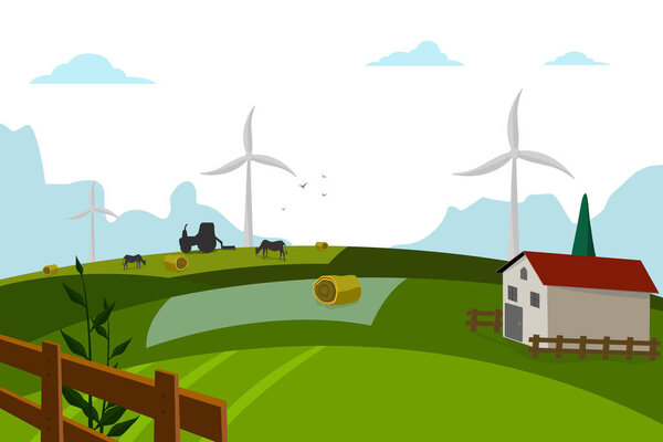 Smart farm and agriculture concept. Vector illustration design.
