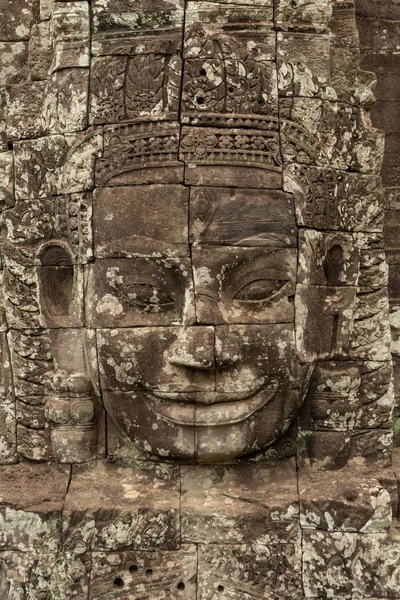 Friso Cara Buda Ruinas Bayon —  Fotos de Stock