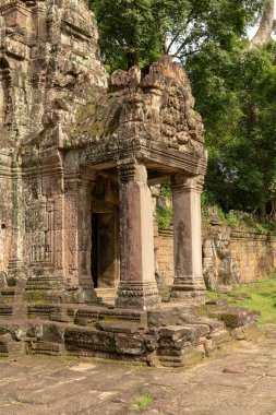 Yıkık Preah Khan tapınak taş portico