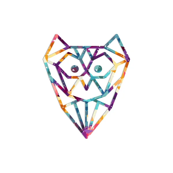 Logo Firmy Owl Kolorowy Ptak Wektor Ilustracja — Wektor stockowy