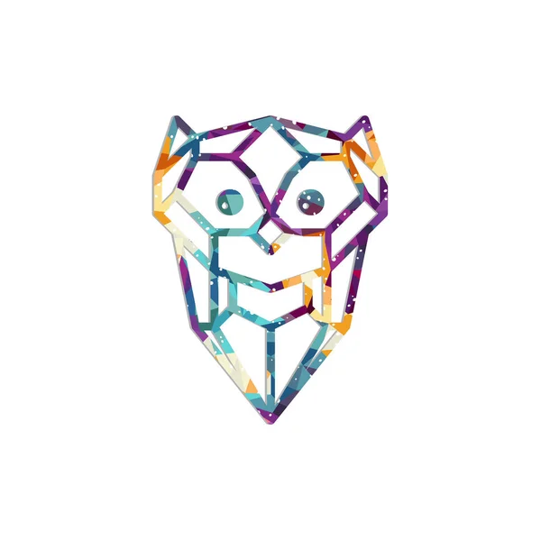 Logo Firmy Owl Kolorowy Ptak Wektor Ilustracja — Wektor stockowy