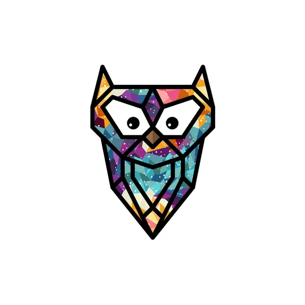 Entreprise Coloré Hibou Oiseau Logo Vecteur Illustration — Image vectorielle