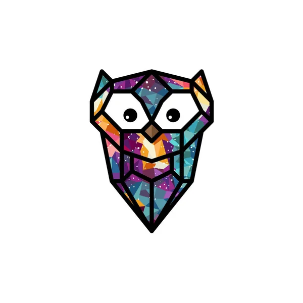 Компанія Барвистий Сова Птах Логотип Вектор Ілюстрація — стоковий вектор