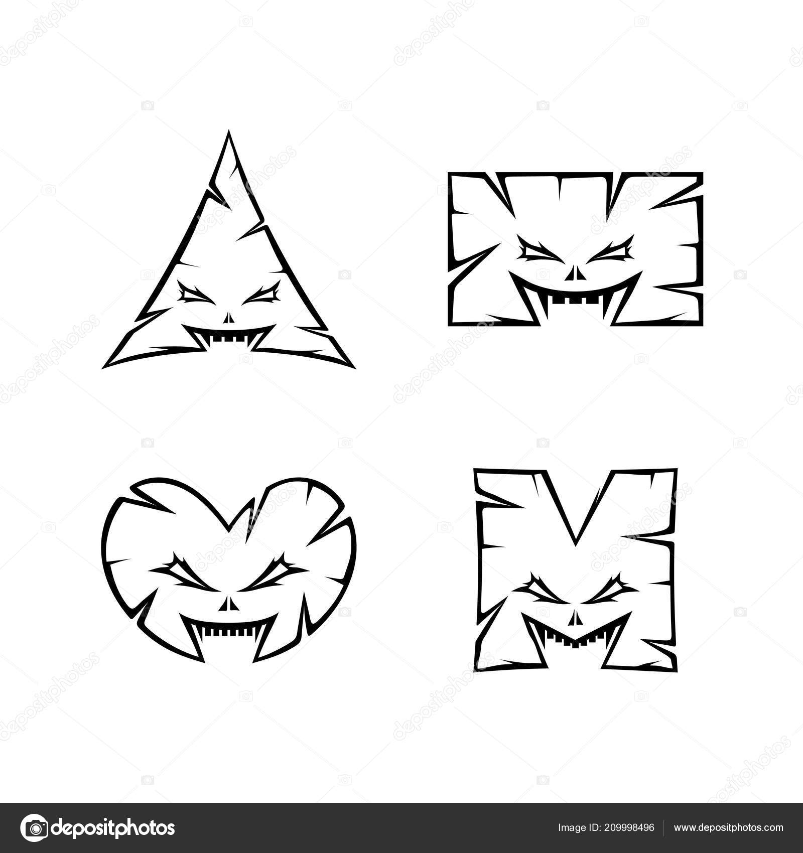 Set Angry Monster Icon Signs Stock Vector Image by ©vectorfirst #209998496