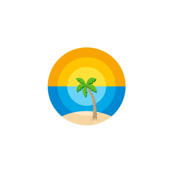 Yaz Tatil Tropikal Adası — Stok Vektör