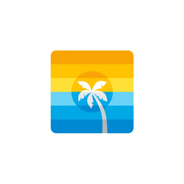 Férias Verão Ilha Tropical — Vetor de Stock
