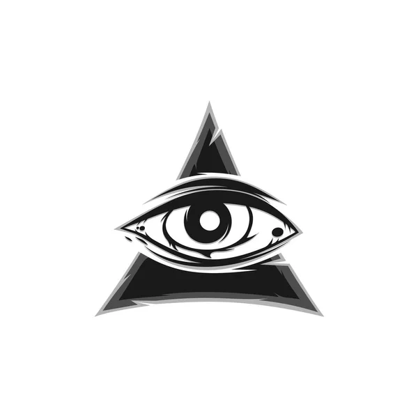 All Seeing Eye Sign Symbol — Stock Vector