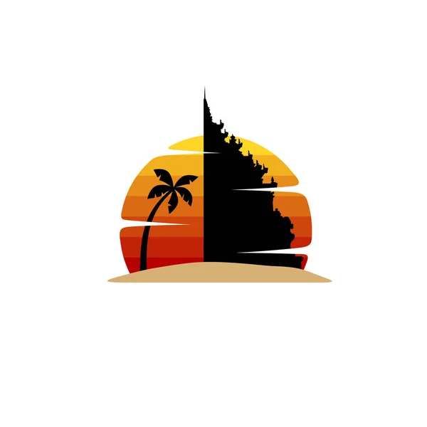 Bali Beach Summer Holiday Znamení — Stockový vektor
