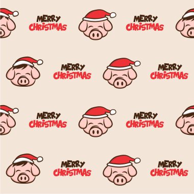 renkli kesintisiz Noel domuz dokulu deseni 