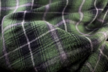 yeşil ekoseli flanel kumaş bez tartan hazır giyim tekstil