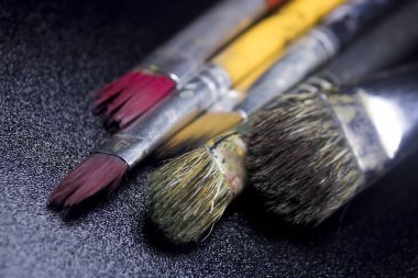 makro detay resim sanat fırça kapatmak