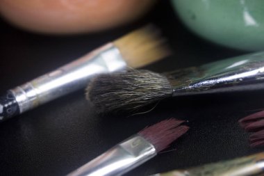 makro detay resim sanat fırça kapatmak