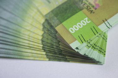 Yeni iki bin rupiah para Endonezya para birimi nakit ödeme makro fotoğrafçılık Finans