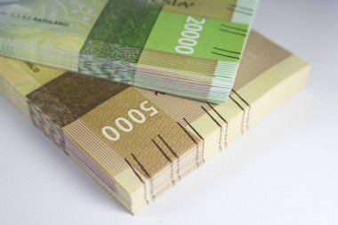 Yeni rupiah para Endonezya para birimi nakit ödeme makro fotoğrafçılık Finans