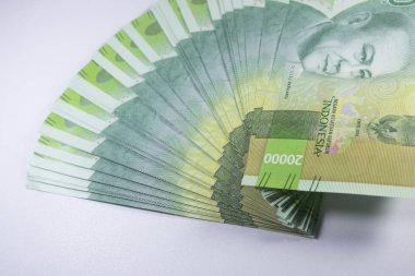 Yeni iki bin rupiah para Endonezya para birimi nakit ödeme makro fotoğrafçılık Finans