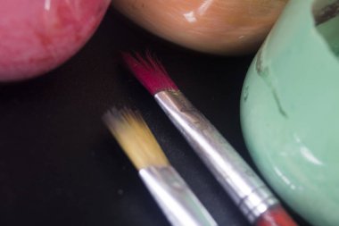 makro detay resim sanat fırça kapatmak