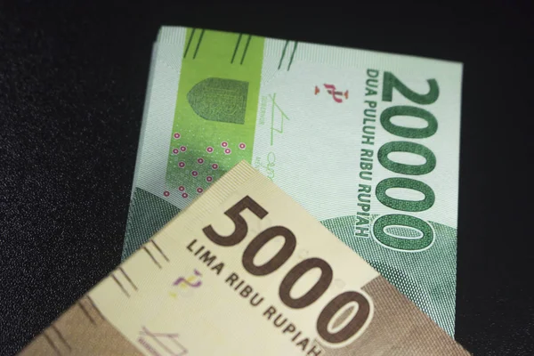 Nueva Moneda Rupiah Dinero Indonesia Efectivo Financiación Pago Macro Fotografía —  Fotos de Stock