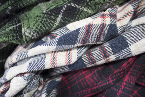 plaid flannel fabric cloth tartan garment textile
