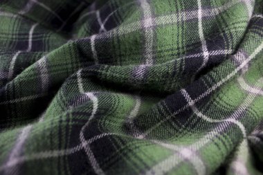 yeşil ekoseli flanel kumaş bez tartan hazır giyim tekstil