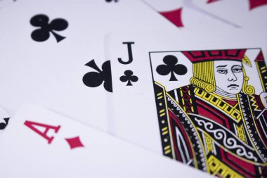 Düzenlenmiş poker kartları tam çerçeve arka plan olarak