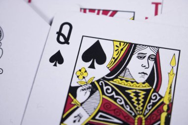 Düzenlenmiş poker kartları tam çerçeve arka plan olarak