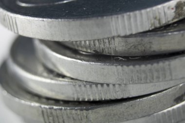 Rupiah para yığını makroyu kapatın parayı