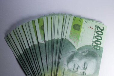 Yeni iki bin rupiah para Endonezya para birimi nakit ödeme makro fotoğrafçılık Finans