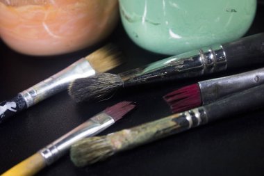 makro detay resim sanat fırça kapatmak