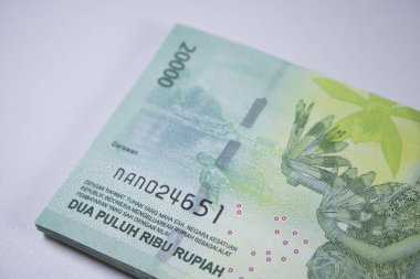 Yeni iki bin rupiah para Endonezya para birimi nakit ödeme makro fotoğrafçılık Finans