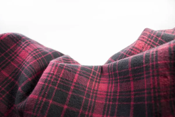 Red plaid flannel fabric cloth tartan garment textile
