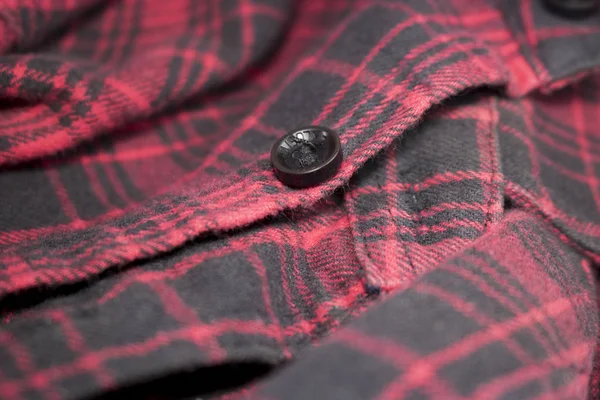 Piros Kocskás Szövet Szövet Tartan Ruházat Textil — Stock Fotó