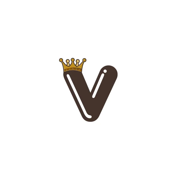 Letter Crown White Background Vector Illustration — Stock Vector
