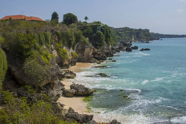 Gyönyörű Festői Strandra Néző Nyári Nyaralás Fotó — Stock Fotó