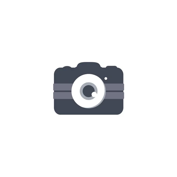 Vector Εικονογράφηση Του Συμβόλου Έγχρωμη Κάμερα Που Απομονώνονται Λευκό Φόντο — Διανυσματικό Αρχείο