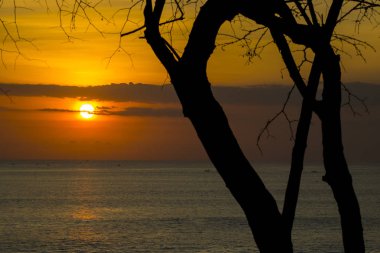 günbatımı güzel doğal görünümünü Beach